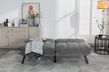 Light Grey Convertible Folding Modern sofa Bed