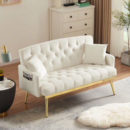 CREAM WHITE 2 SEATER SOFA