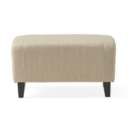 Upholstered Armchair with Ottoman