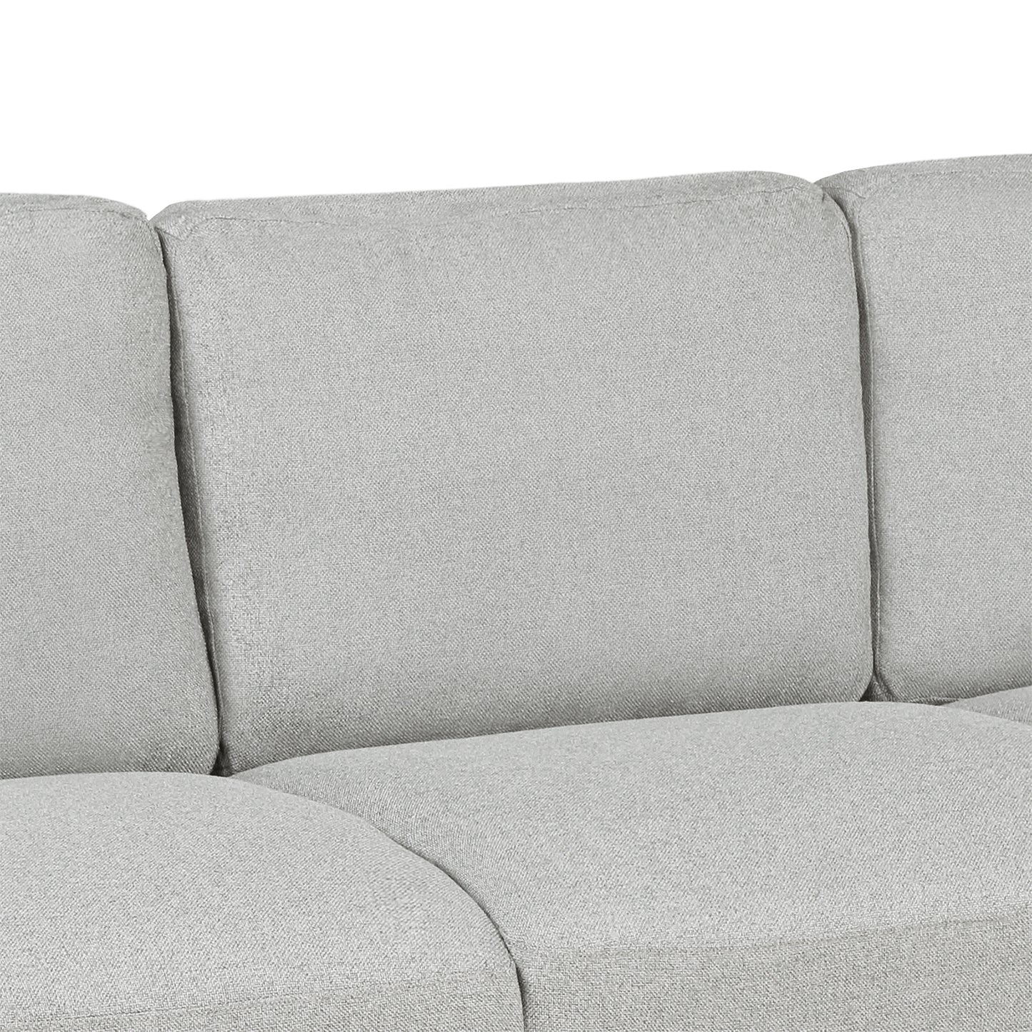 3-Seat Sofa Living Room Linen Fabric Sofa (Light Gray)