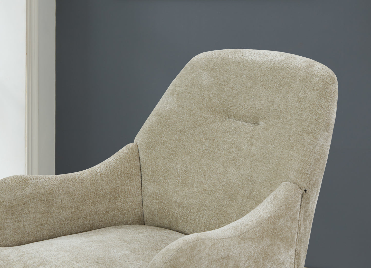 Armchair, Modern Style Accent Chair with Wood Legs, Comfy Design for Living Room, Bedroom, Office, Light Grey