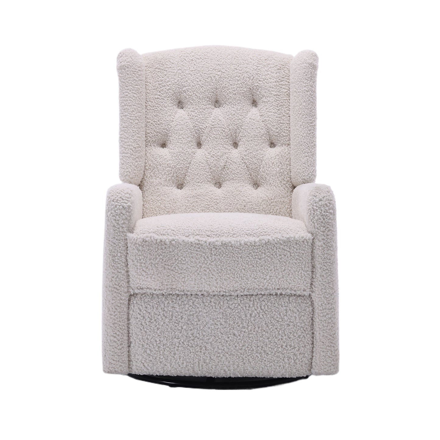 Rocking Recliner Chair,360 Degree Swivel Nursery Rocking Chair,Glider Chair,Modern Small Rocking Swivel Recliner Chair for Bedroom,Living Room Chair Home Theater Seat (White Teddy)