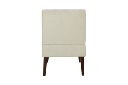 Stylish Comfortable Accent Chair 1pc Beige Fabric Upholstered Plush Seating Living Room Furniture Armless Chair