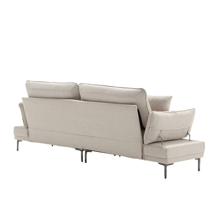 Linen Sofa, Accent sofa loveseat sofa with metal feet