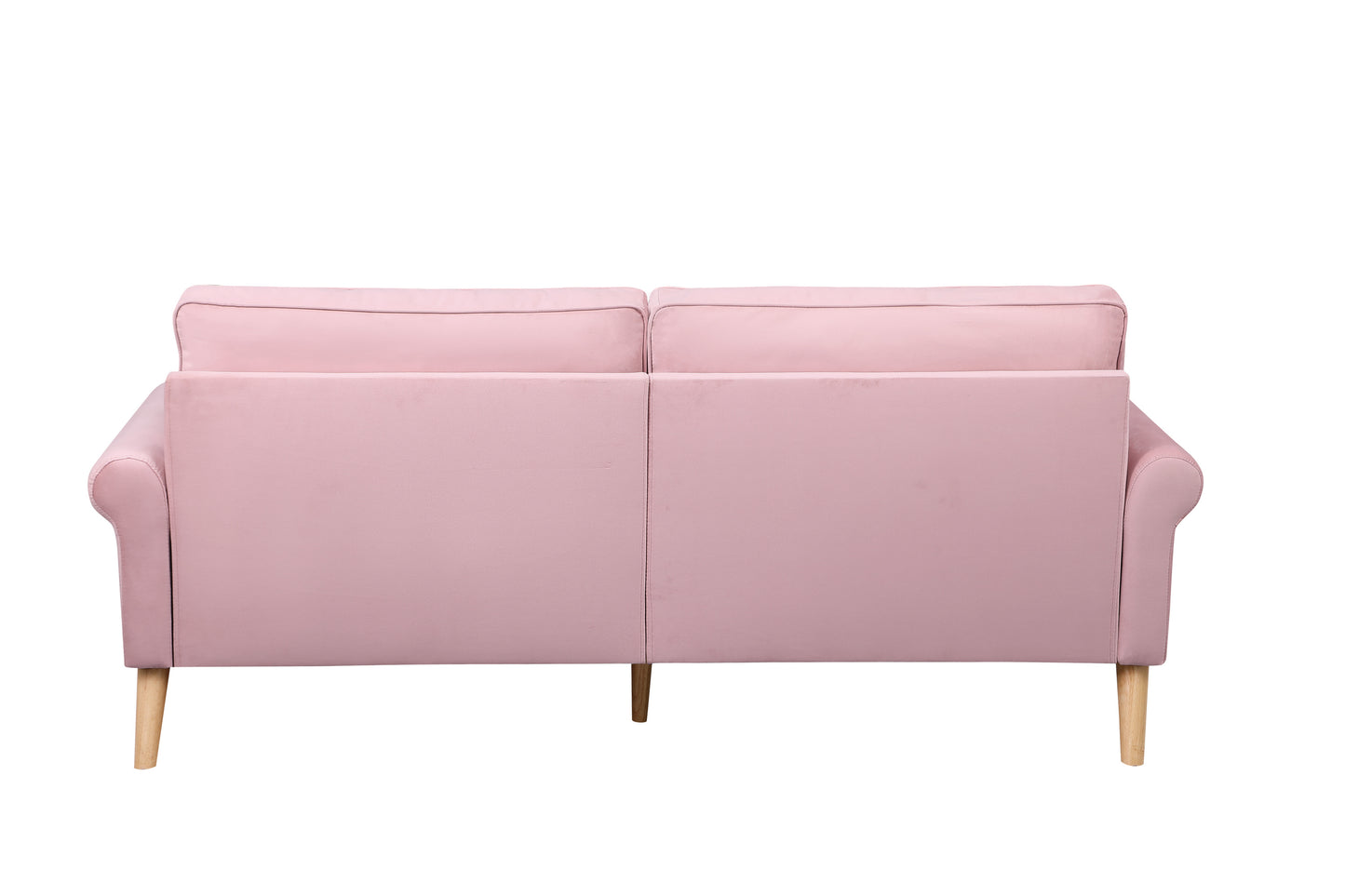 Living Room Sofa,3-Seater Sofa, with Copper Nail on Arms,Three Pillow,Pink