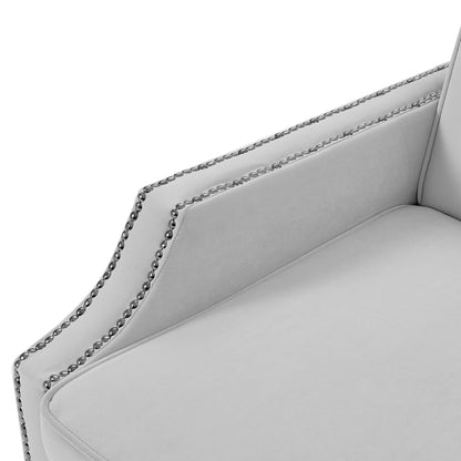 54.7" Multiple Adjustable Positions Sofa Bed Stylish Sofa Bed with a Button Tufted Backrest, Two USB Ports and Four Floral Lumbar Pillows for Living Room, Bedroom,or Small Space, Light Grey