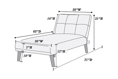 Black Color Polyfiber 2pc Sectional Sofa Set Living Room Furniture Solid wood Legs Tufted Couch Adjustable Sofa Chaise