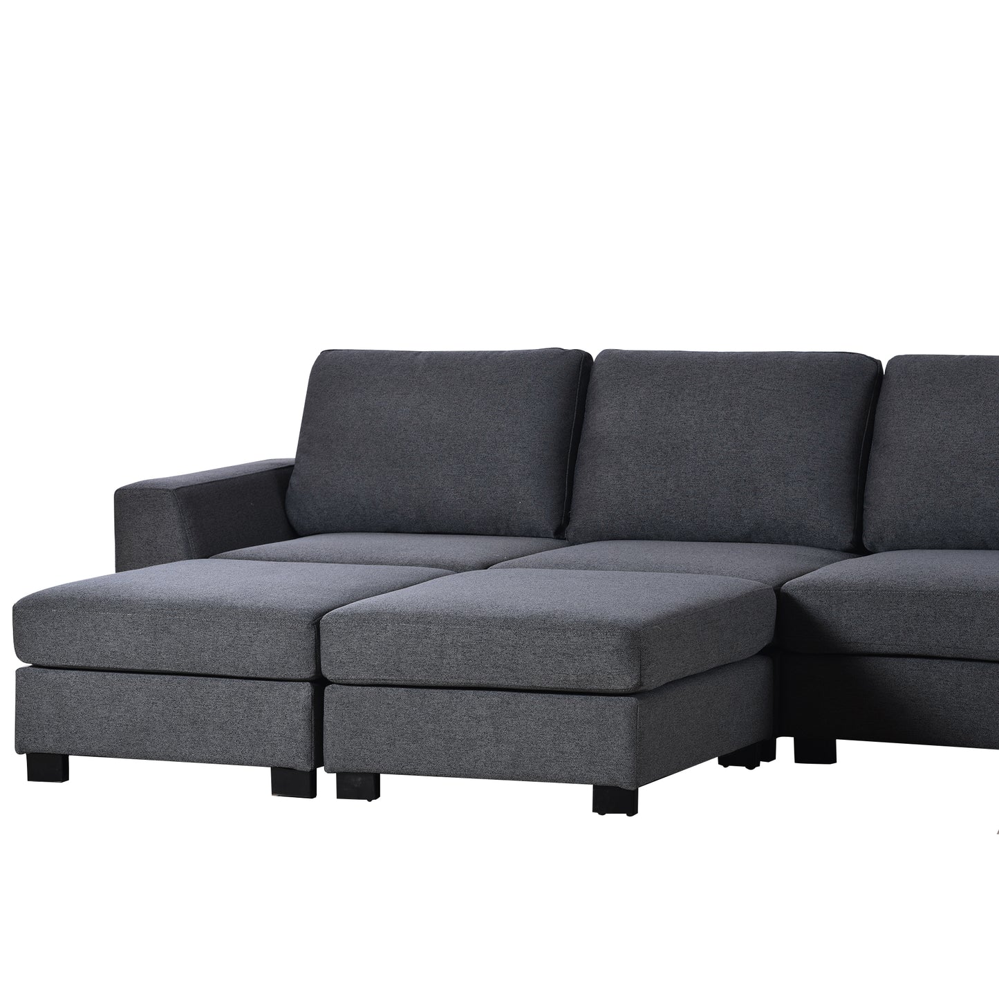 U_STYLE 3 Pieces U shaped Sofa with Removable Ottomans