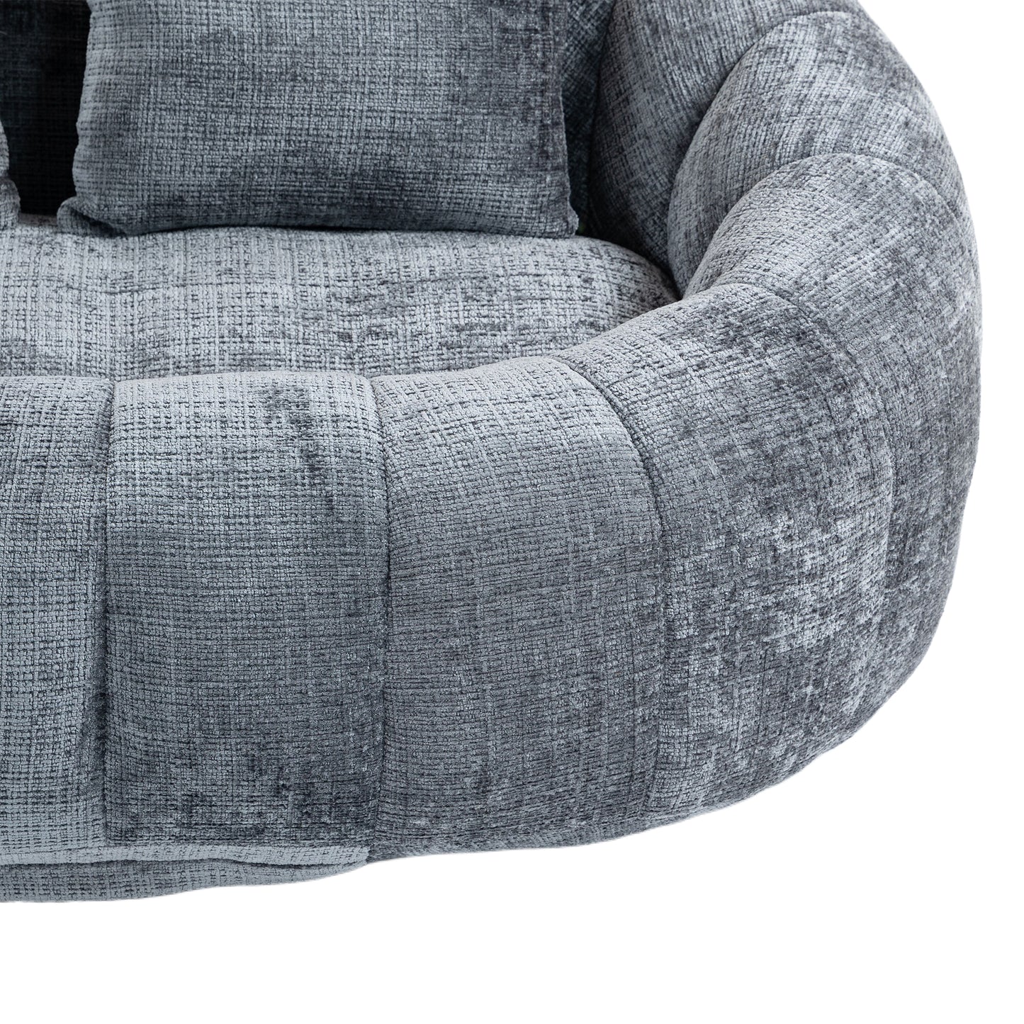 Bean Bag sofa Lazy Sofa Durable Comfort Lounger High Back Bean Bag Chair Couch for Adults and Kids, Indoor & Outdoor, Accent Floor Soft Lounge Chair (Gray chenille)