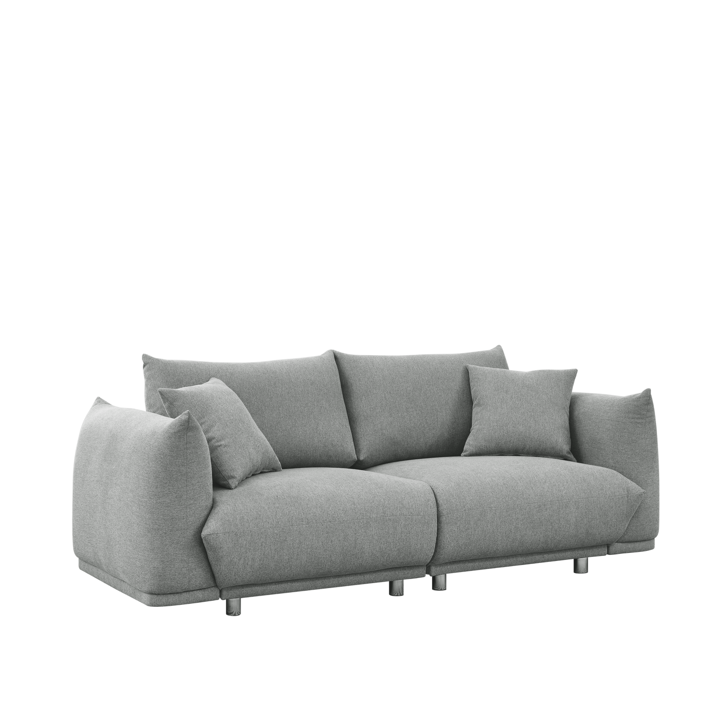 78.8'' Modern Couch for Living Room Sofa,Solid Wood Frame and Stable Metal Legs, 2 Pillows, Sofa Furniture for Apartment