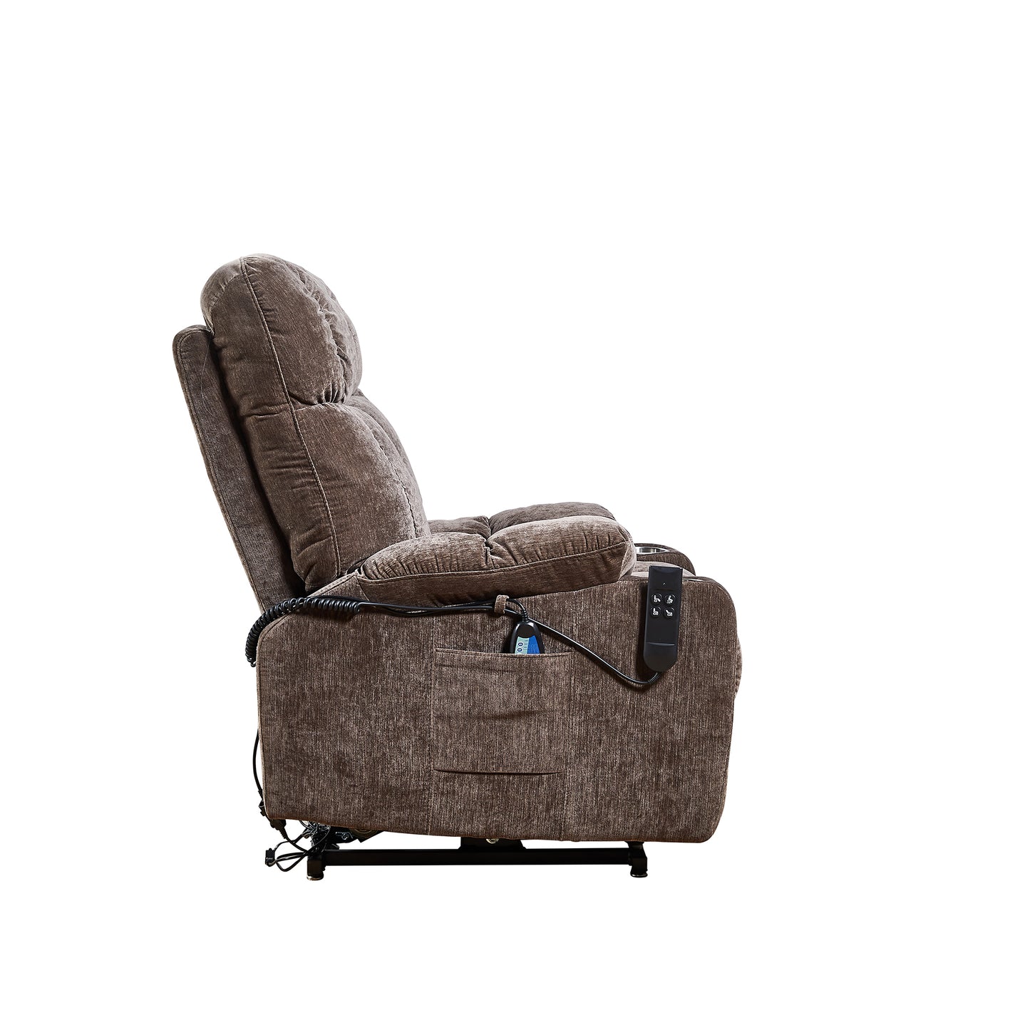 Motor Power Lift Recliner Chair for Elderly Infinite Position Lay Flat 180° Recliner with Heat Massage