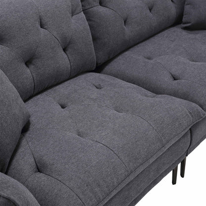 Linen Sofa, Accent sofa loveseat sofa with metal feet