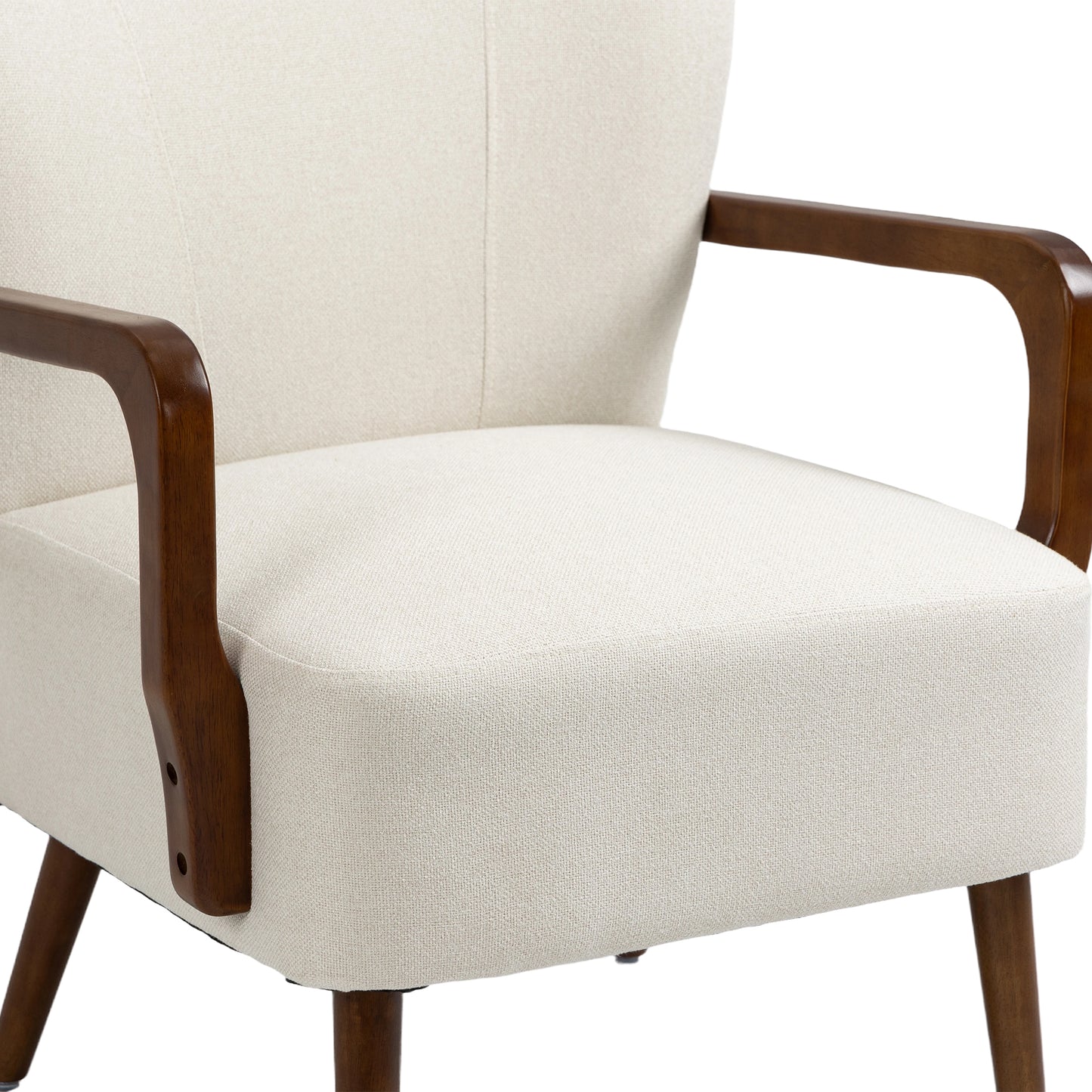 Wood Frame Armchair, Modern Accent Chair Lounge Chair for Living Room