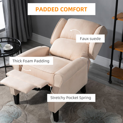 Massage Recliner Sofa Chair with Heat Function, Remote, Cream