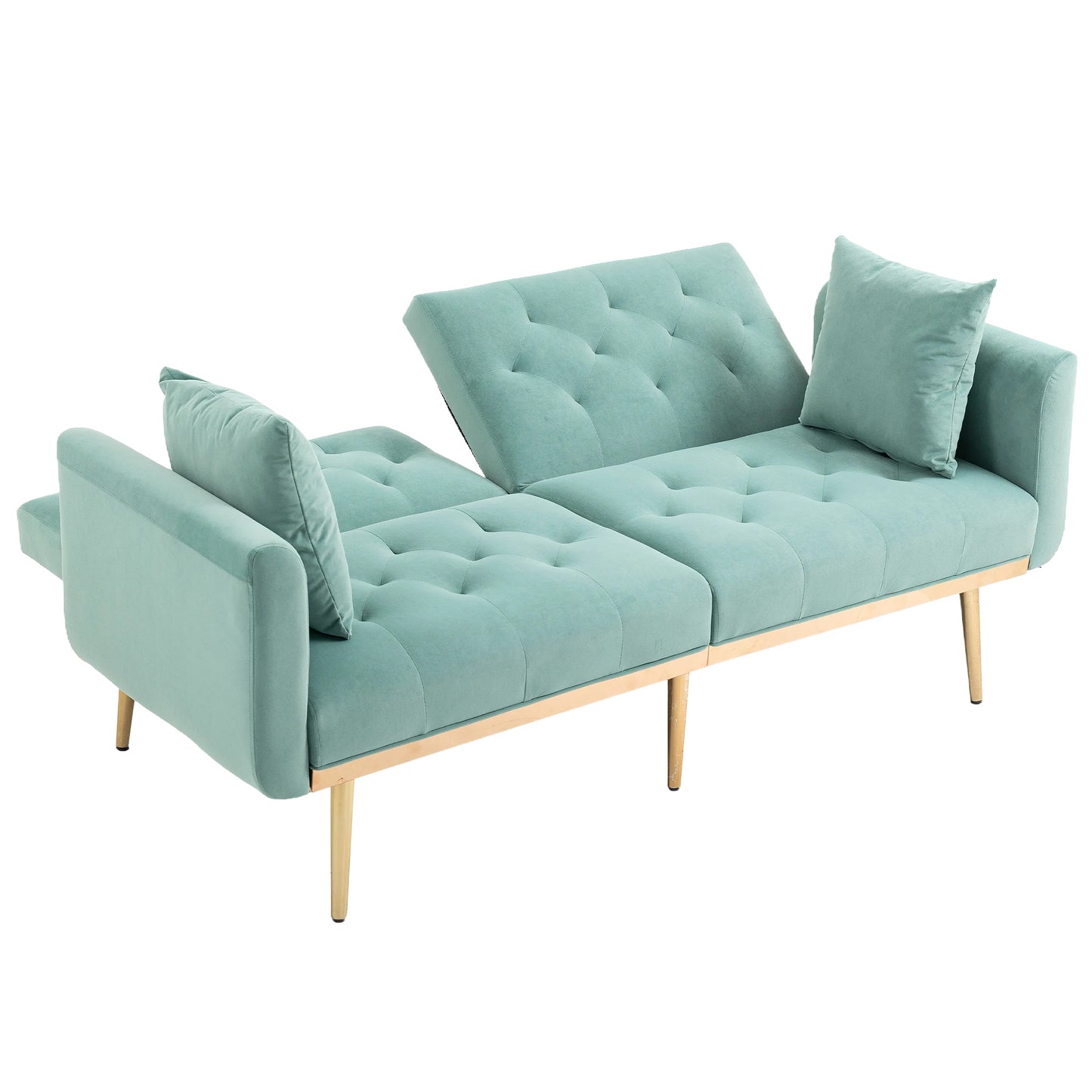 Velvet Sofa, Accent sofa .loveseat sofa with metal feet