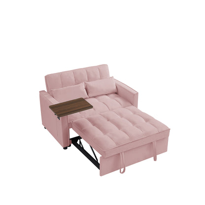 Pink Velvet Loveseat Sofa Bed