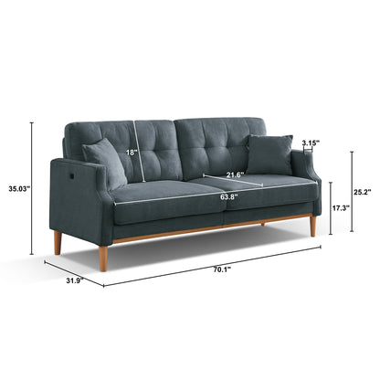 Living Space sofa 3 seater With Waterproof Fabric, USB Charge port