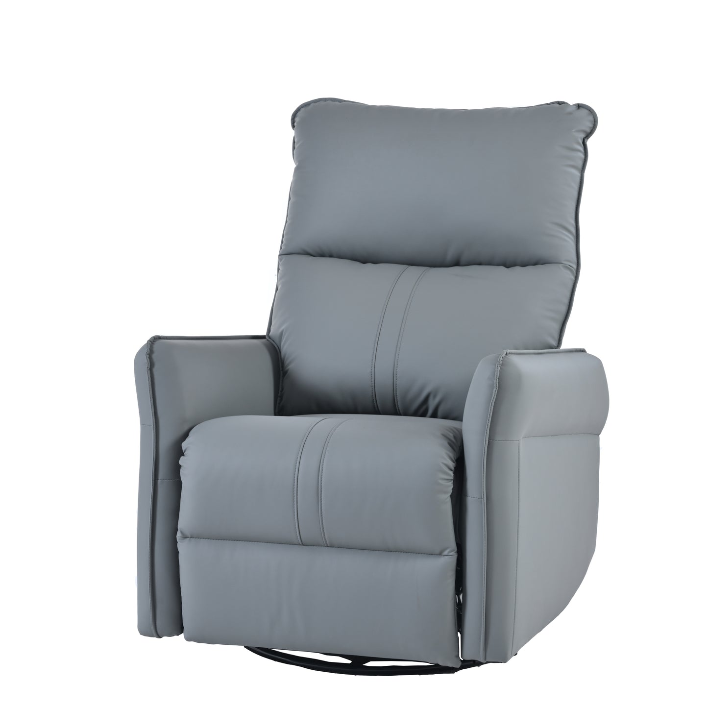 Rocking Recliner Chair,360 Degree Swivel Nursery Rocking Chair,Glider Chair,Modern Small Rocking Swivel Recliner Chair for Bedroom,Living Room Chair Home Theater Seat,Side Pocket(Blue-gray)