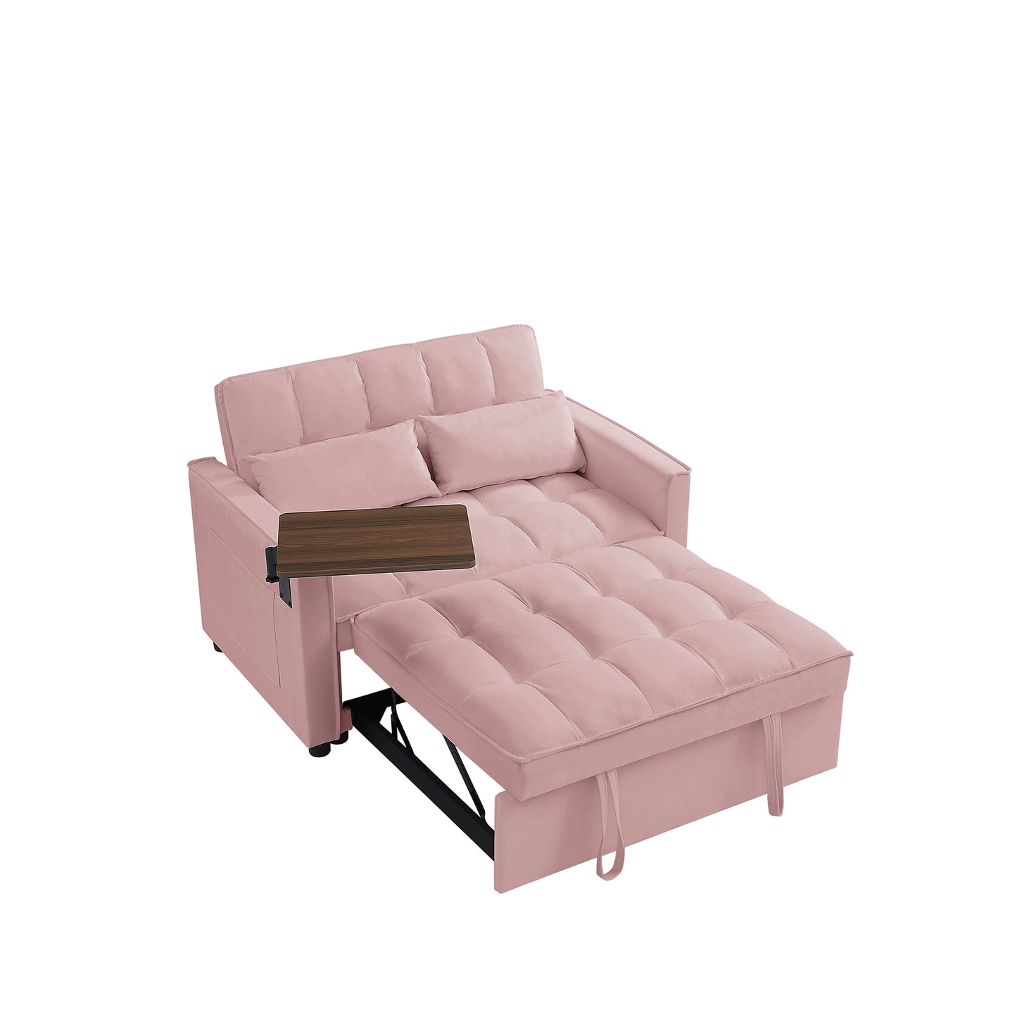 Pink Velvet Loveseat Sofa Bed