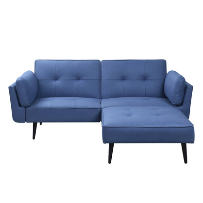 Adjustable Sofa & Ottoman, Blue Fabric LV00823