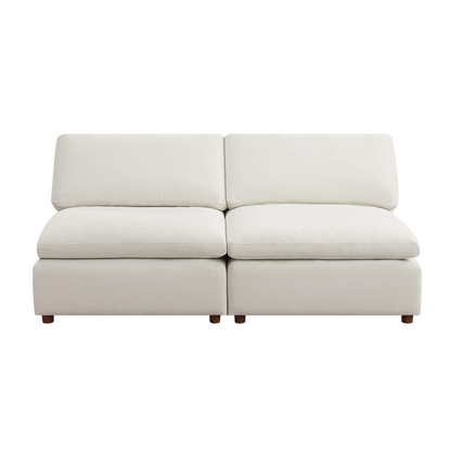 Modern Modular Sectional Sofa Set, Self-customization Design Sofa, White