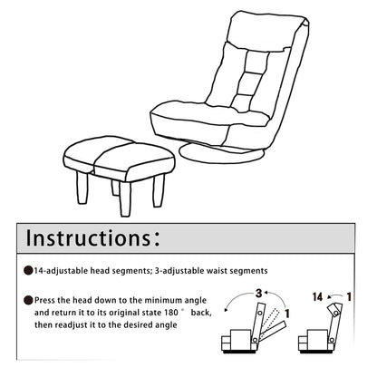 Single sofa reclining chair Japanese chair lazy sofa tatami balcony reclining chair leisure sofa adjustable chair