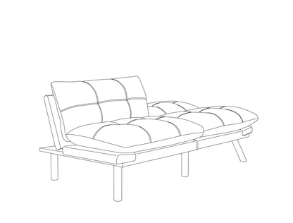 Light Grey Convertible Folding Modern sofa Bed