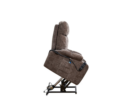 Motor Power Lift Recliner Chair for Elderly Infinite Position Lay Flat 180° Recliner with Heat Massage