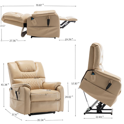 Lounge chair lift chair relax sofa chair sitting room furniture sitting room power supply elderly electric lounge chair (180 degree lying flat)