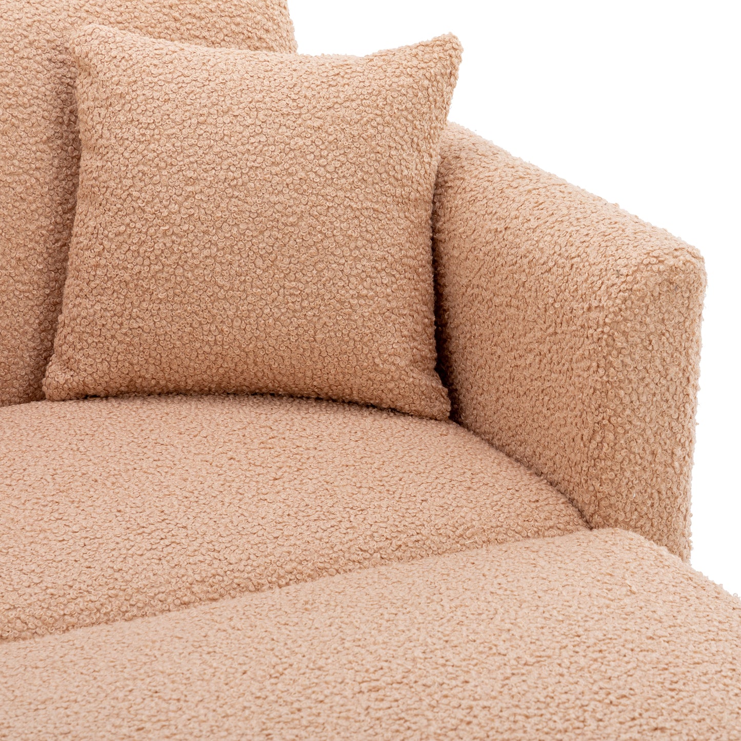 Fashionable and classic style chaise lounge chair / accent chair for Living Room, bedroom (Camel Teddy )