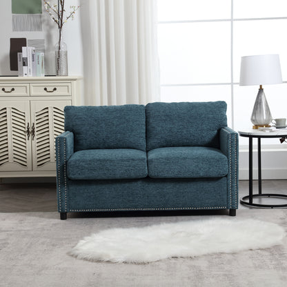 Modern chenille Fabric Loveseat, 2-Seat Upholstered Loveseat Sofa Modern Couch