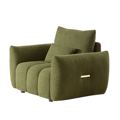 39.7'' Teddy Fabric Sofa, Modern Lounge Chair for Apartment, Office, Living Room and Bedroom