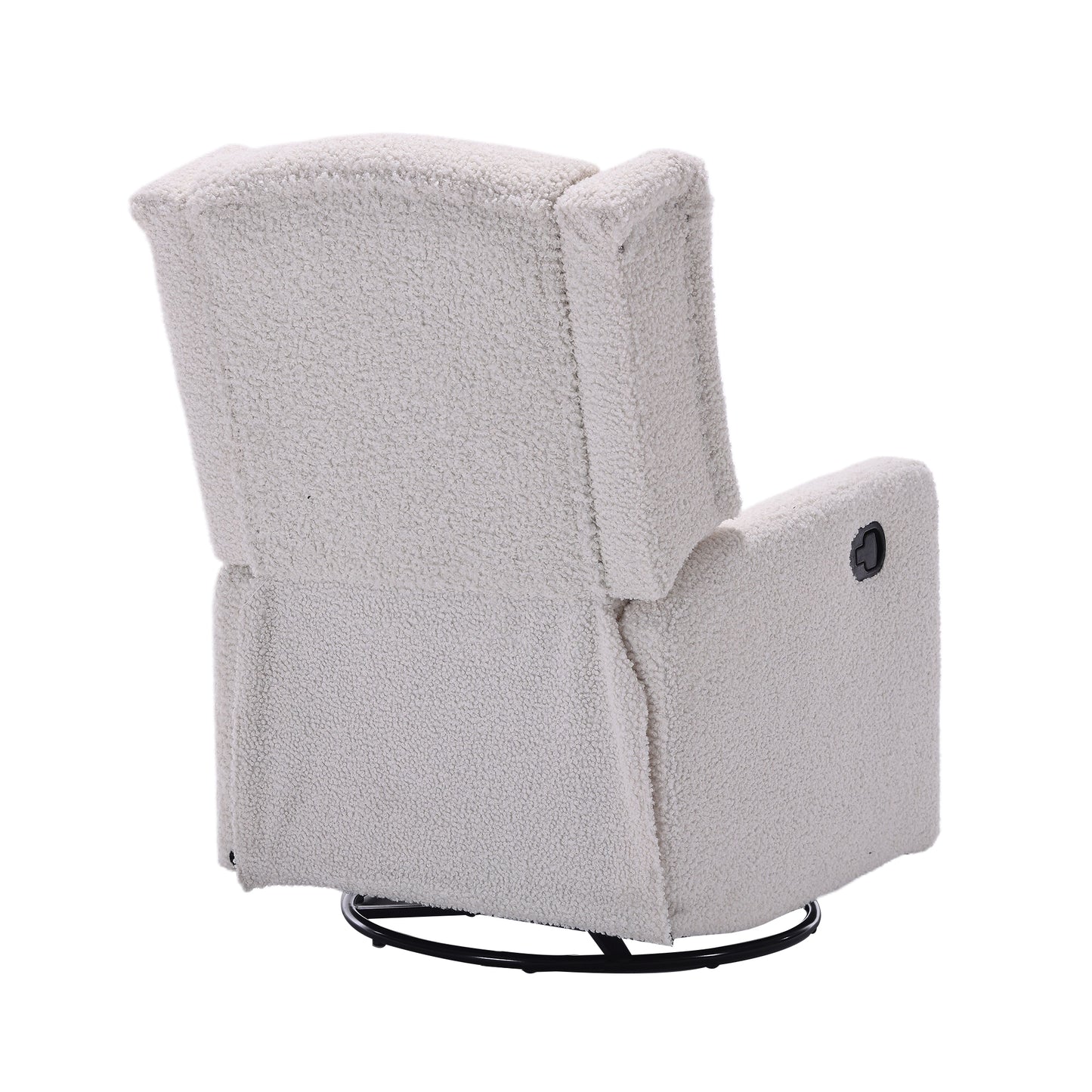 Rocking Recliner Chair,360 Degree Swivel Nursery Rocking Chair,Glider Chair,Modern Small Rocking Swivel Recliner Chair for Bedroom,Living Room Chair Home Theater Seat (White Teddy)