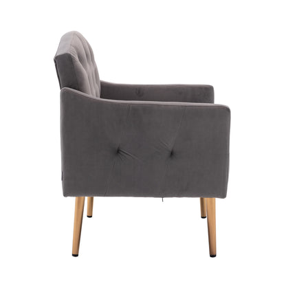 Accent Chair,leisure single sofa with Rose Golden feet