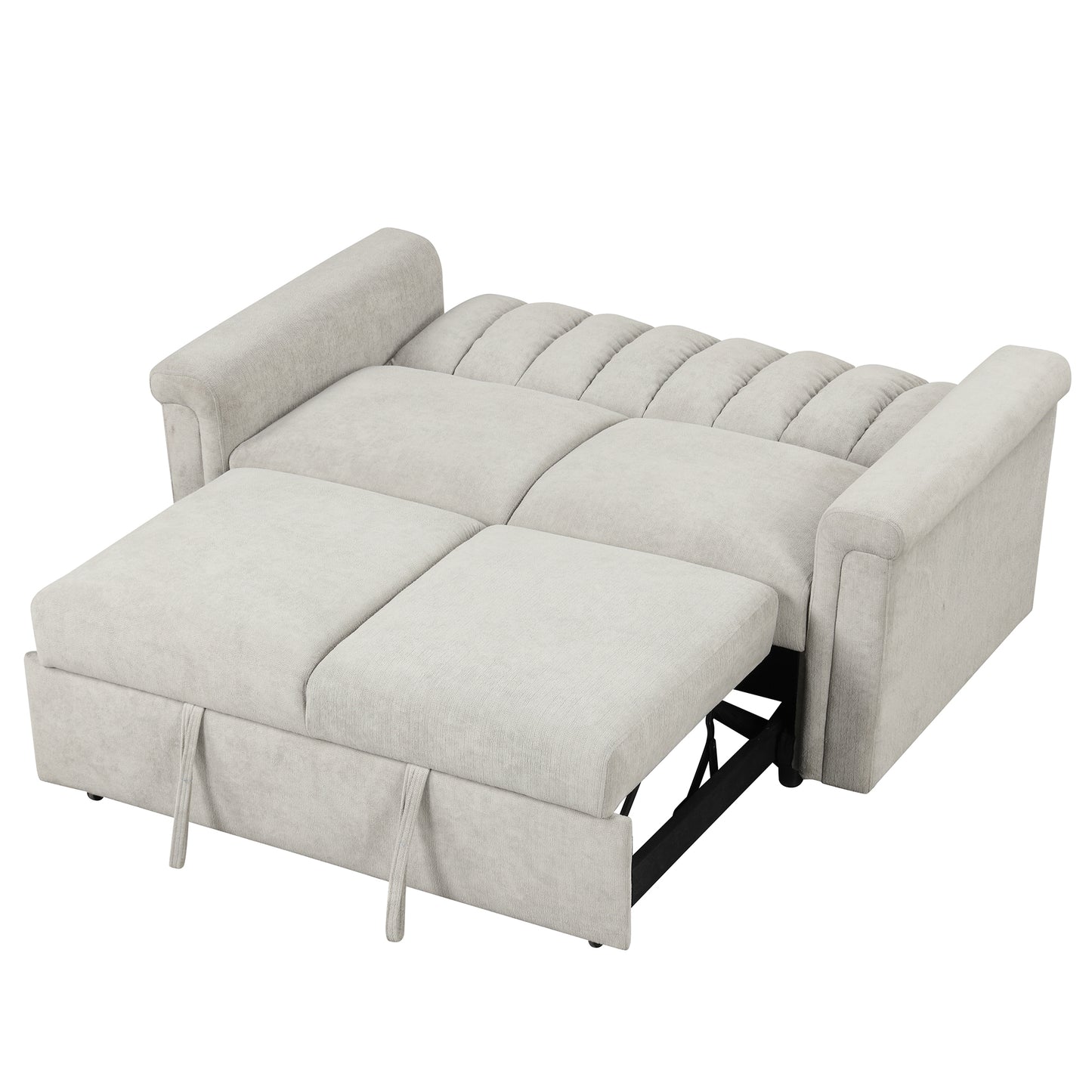 U_STYLE Convertible Soft Cushion Sofa Pull Bed,for Two People to Sit On