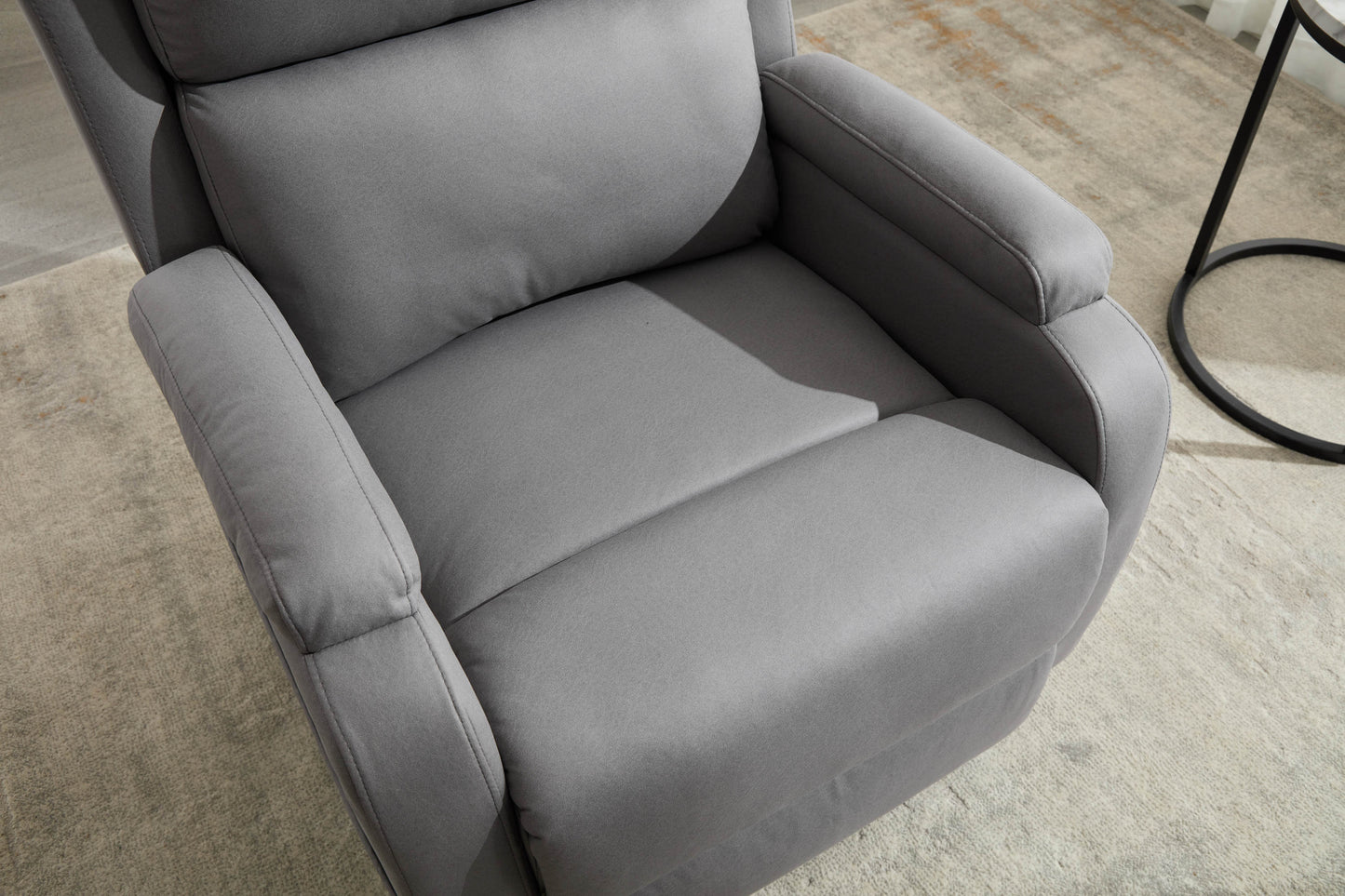 Best Choice Recliner Chair Living Room Reclining Sofa Chair, Home Theater Seating Modern Recliner, Manual Recliner Sofa Chair for Living Room/Office/Apartment, Easy-to-Reach Side Button - Gray