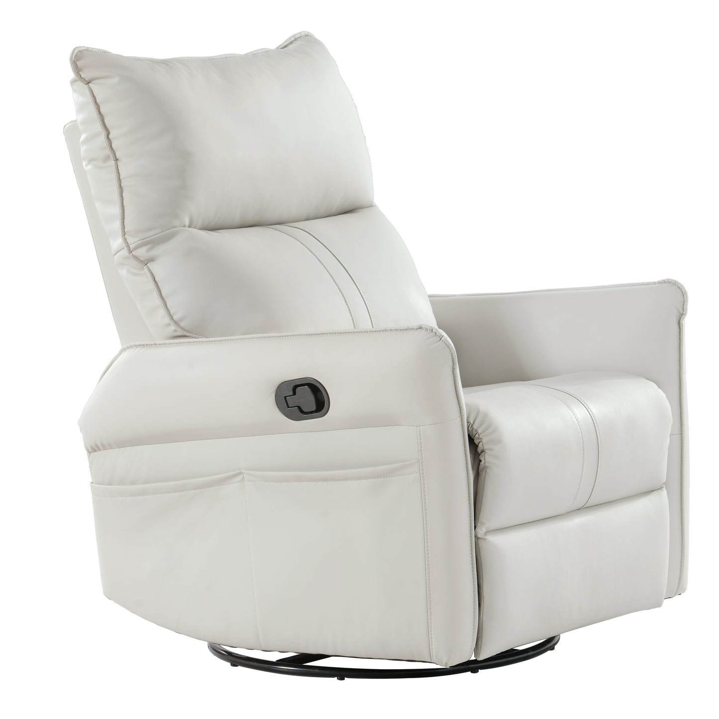 Rocking Recliner Chair,360 Degree Swivel Nursery Rocking Chair,Glider Chair,Modern Small Rocking Swivel Recliner Chair for Bedroom,Living Room Chair Home Theater Seat,Side Pocket(Light Gray)