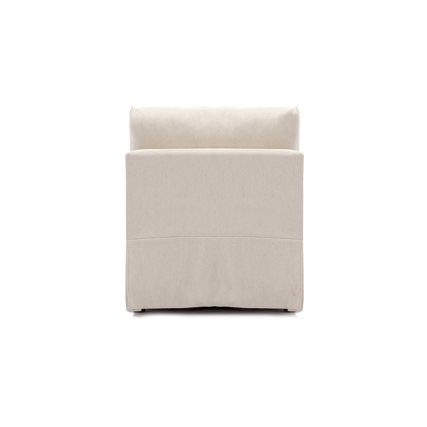 Modern Fabric Linen Middle Module for Modular Sofa Sectional Sofa Couch Accent Armless Chair, Cushion Covers Removable and Washable,Cream