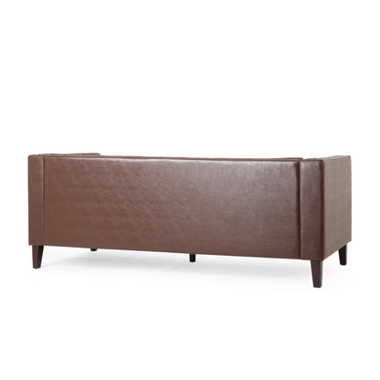 Comfy 3-seat Sofa with Tufted Back, Modern for Living Room