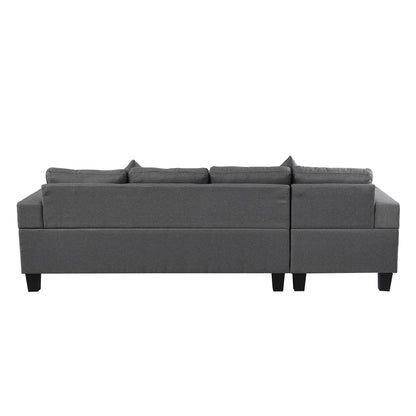 Sectional Sofa Set for Living Room with L Shape Chaise Lounge,cup holder and Left or Right Hand Chaise Modern 4 Seat