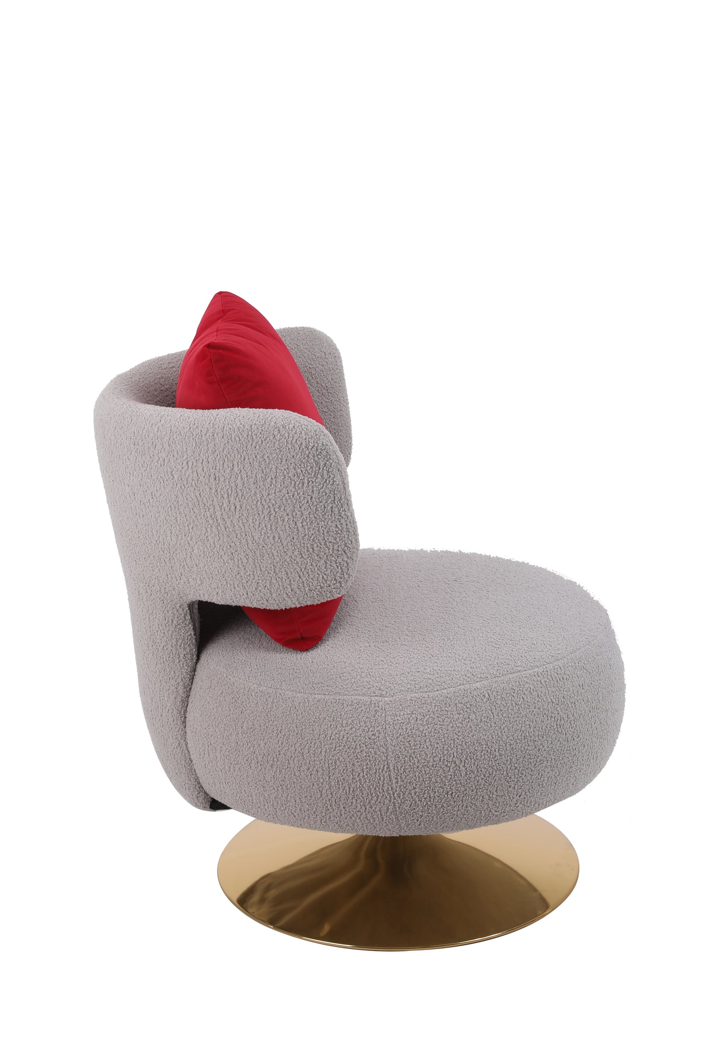 Swivel Accent Chair Armchair, Round Barrel Chair in Fabric for Living Room Bedroom