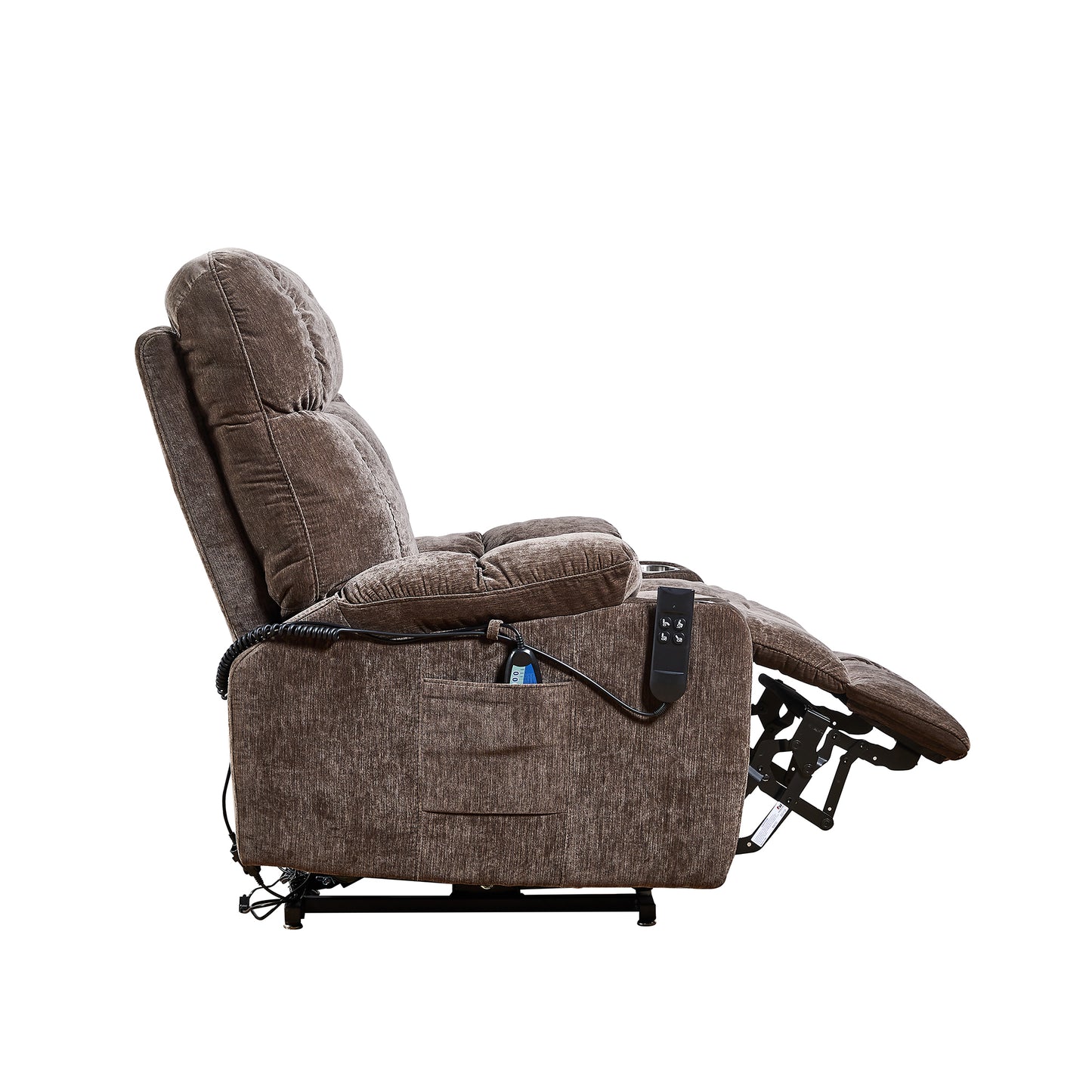 Motor Power Lift Recliner Chair for Elderly Infinite Position Lay Flat 180° Recliner with Heat Massage