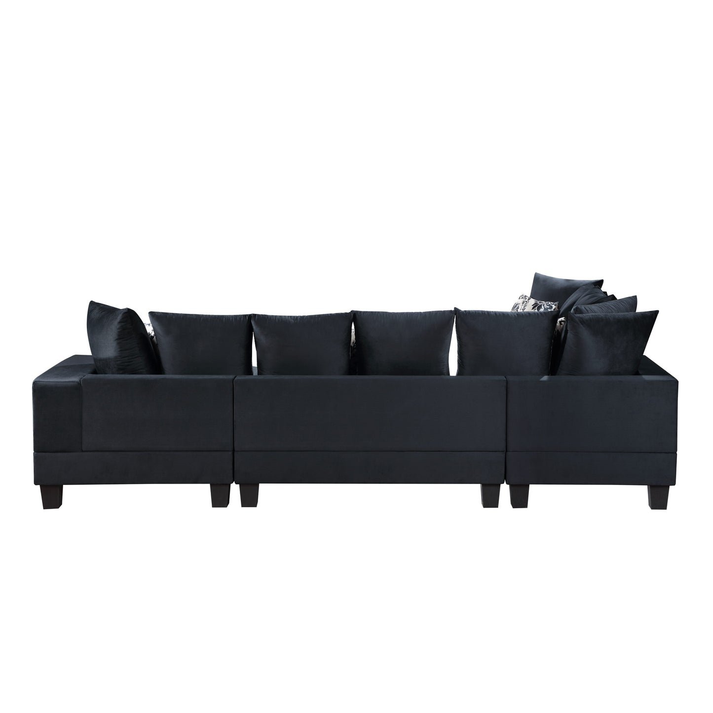 110*85" Modern U Shape Sectional Sofa, Velvet Corner Couch with Lots of Pillows Included,Elegant and functional indoor furniture for Living Room, Apartment, Office,2 Colors