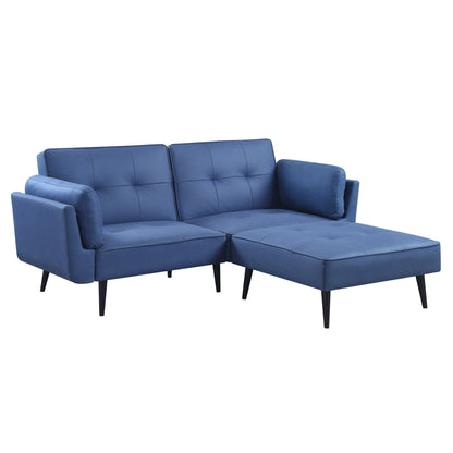 Adjustable Sofa & Ottoman, Blue Fabric LV00823