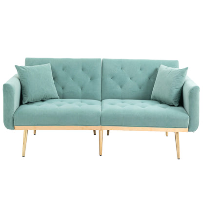 Velvet Sofa, Accent sofa .loveseat sofa with metal feet