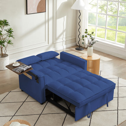 BLUE Velvet Loveseat Sofa Bed