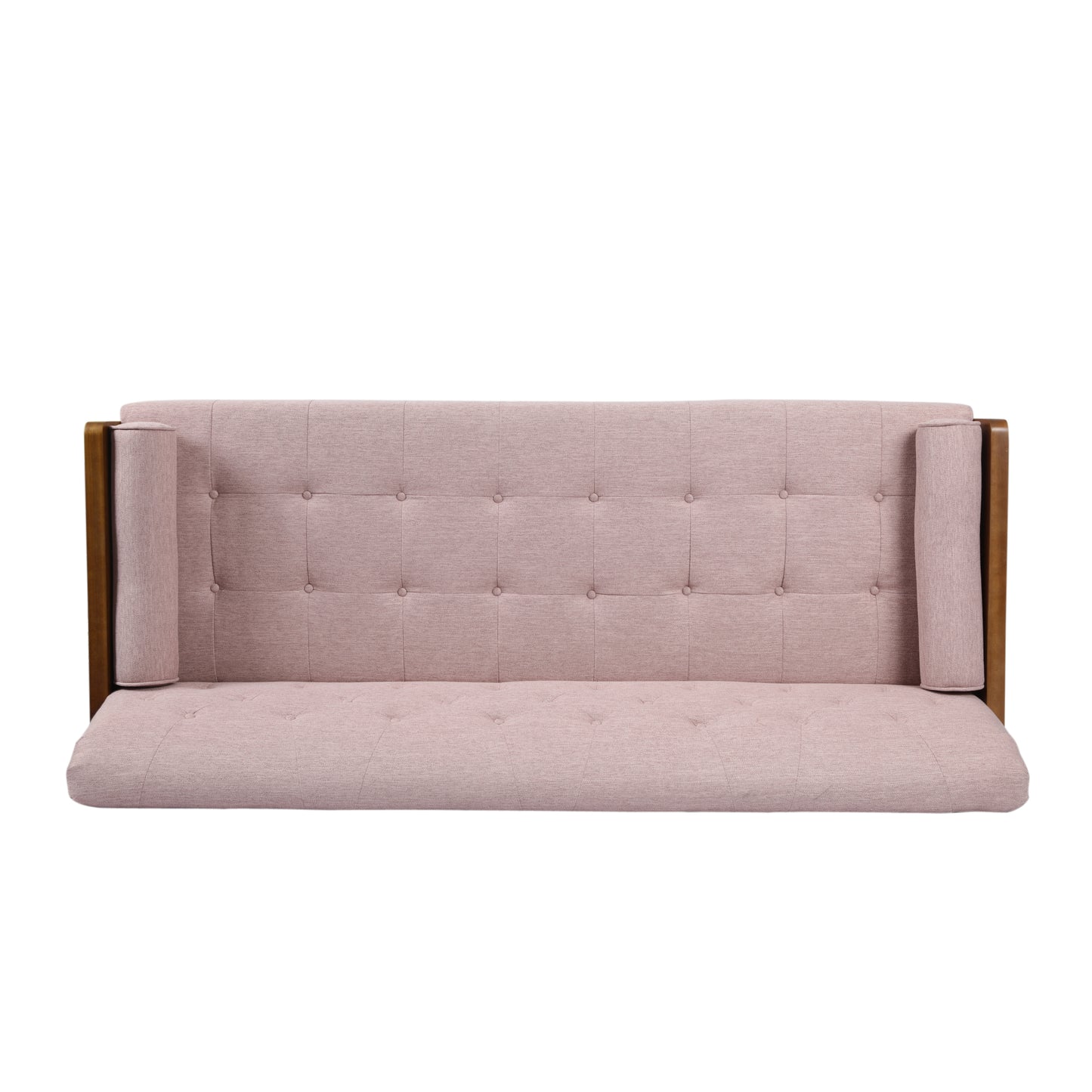 Mid-Century Modern Tufted Fabric Sofa