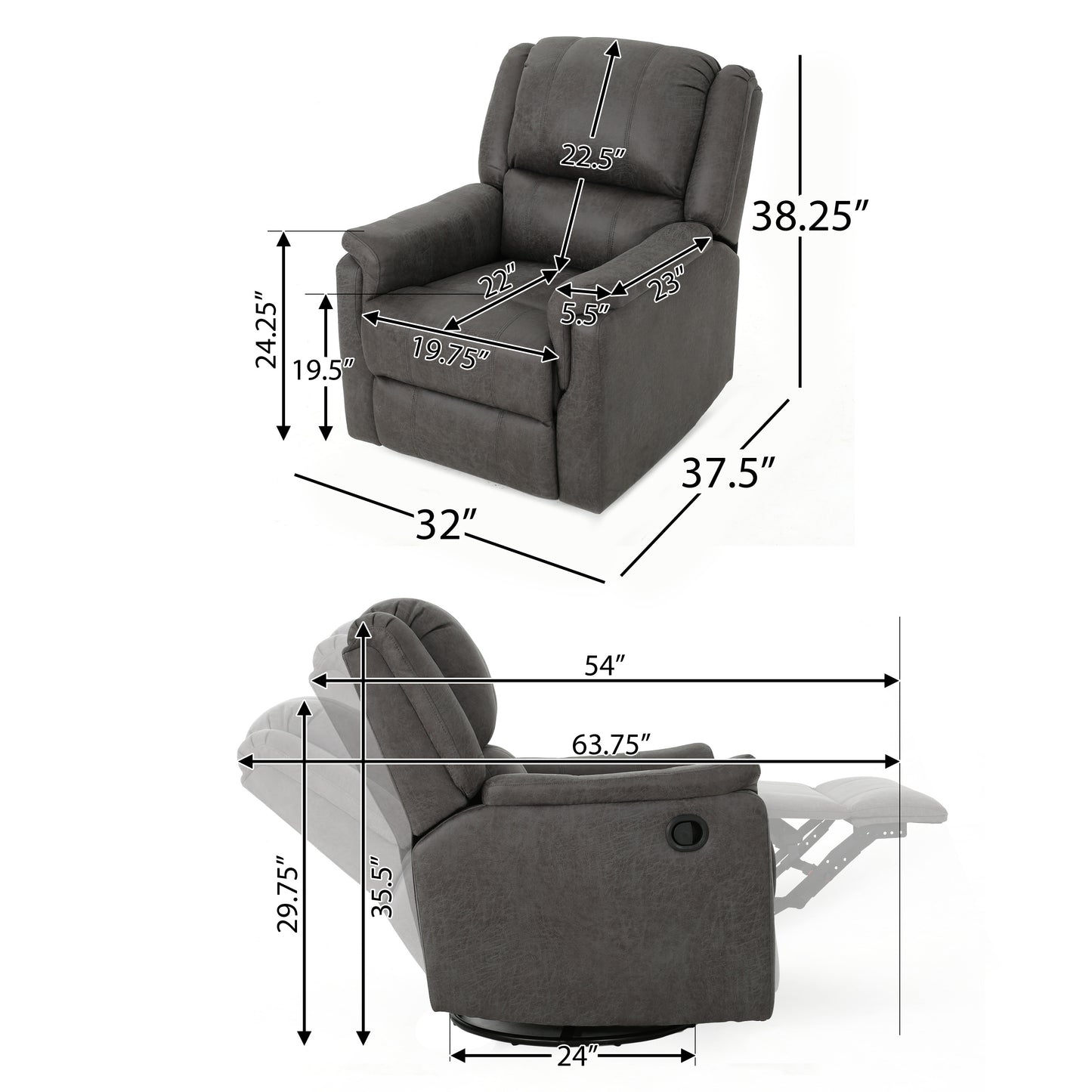 RECLINER WITH SWIVEL