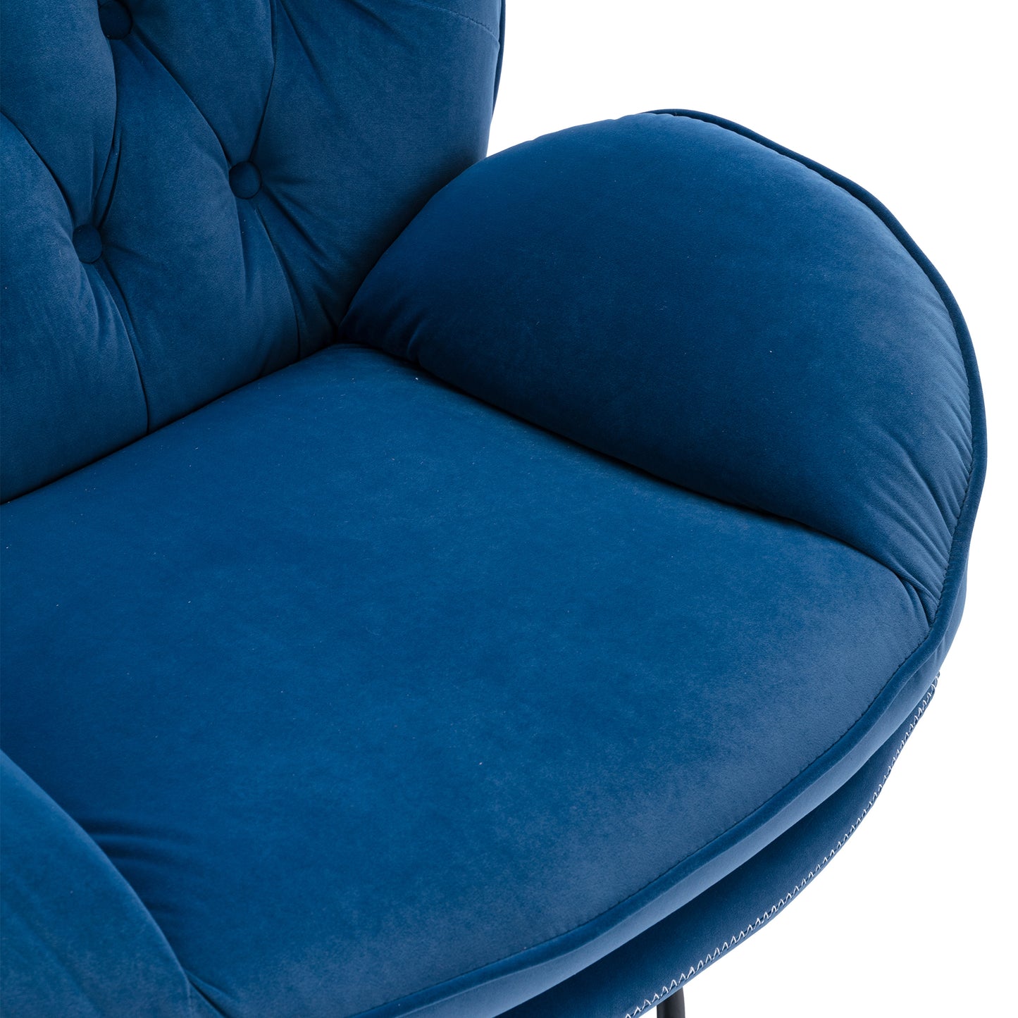 Accent chair TV Chair Living room Chair with Ottoman-Blue