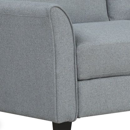 Living Room Furniture Armrest Single Sofa  and Loveseat Sofa (Gray)